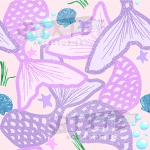 Seamless files. Mermaid tails seamless file. Pink purple glitter mermaid seamless file. Ocean seamless file. Girls mermaid seamless files.