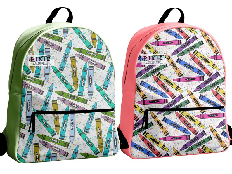 Back to School Custom Seamless Files. Custom Name Crayon School ...