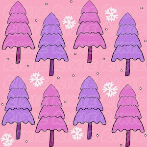 Pink Christmas tree seamless files