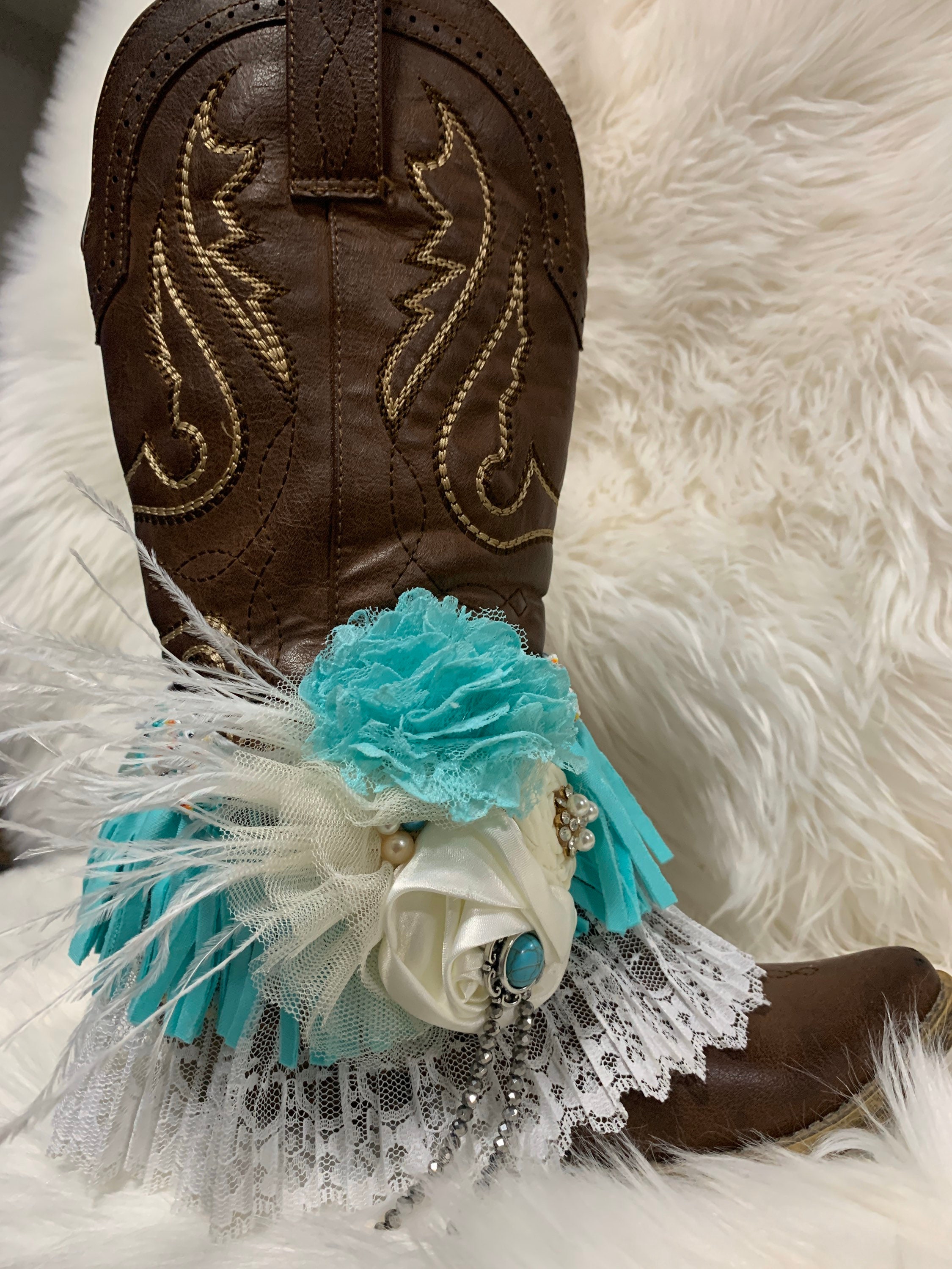 Cowgirl Boot Bandbridal Boot Bandsboot Accessoryboot Etsy