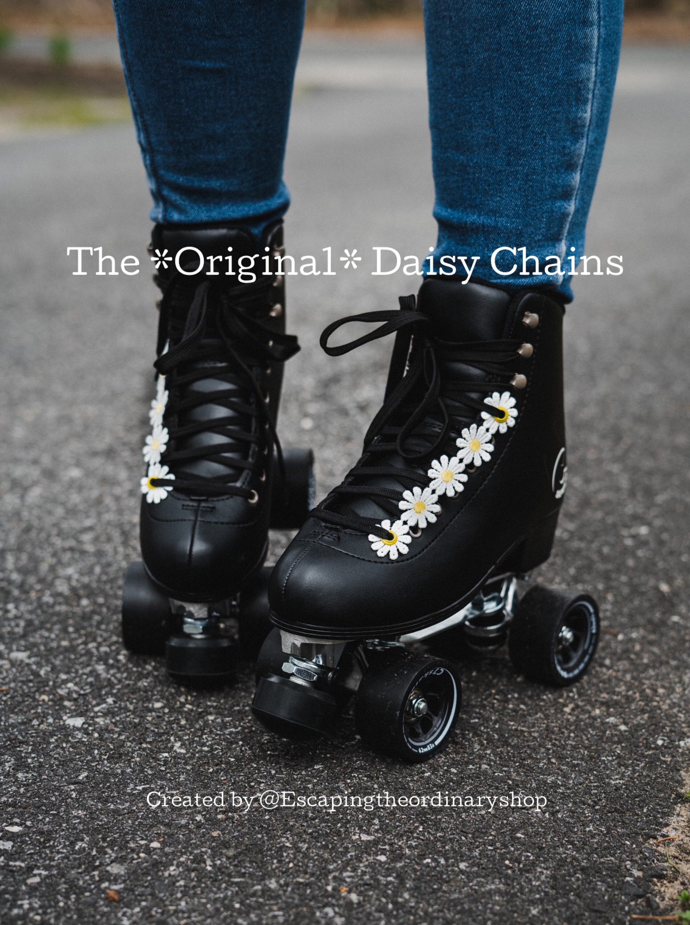 Roller Skate Accessories Daisies 1 PAIR of Daisies 2 Chains Total Eyelet  Flower Shoe Lace the Original DAISY CHAINS ™ 
