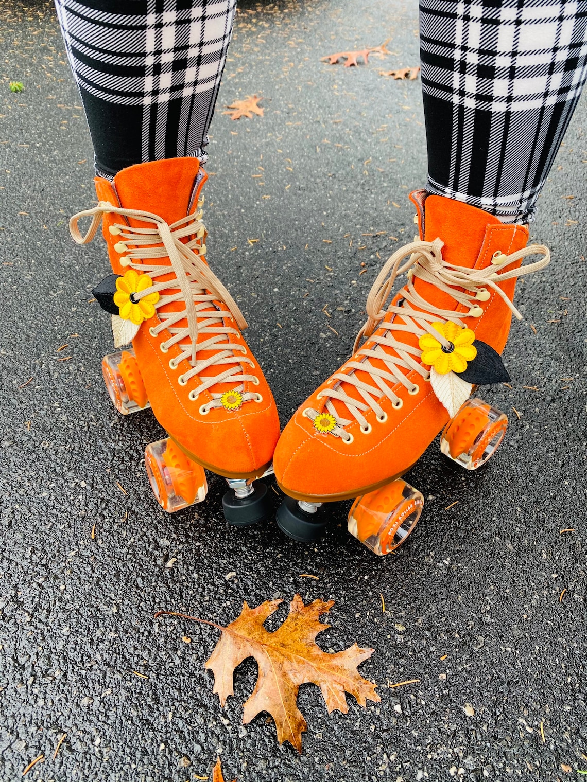 Roller Skate Accessories x2 Daisy Leaf Pairs Skate Flowers Etsy