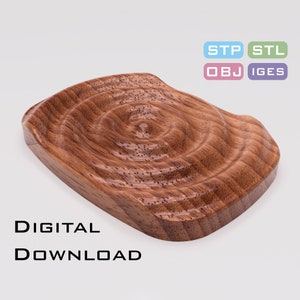 Water drop ripple effect soap dish holder 3D STL STP model for CNC machine 3D printer