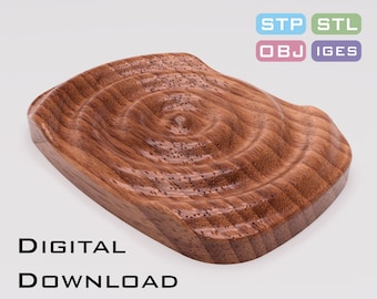 Water drop ripple effect soap dish holder 3D STL STP model for CNC machine 3D printer
