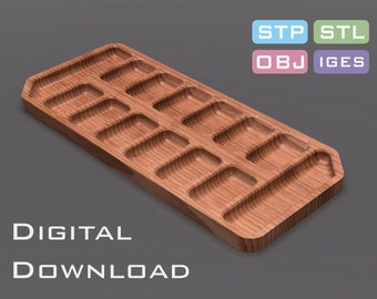 Mancala Board Game 3D STL, STP model for CNC machine
