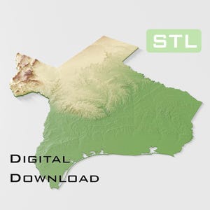 Detailed topographic model Texas Topography STL Files - Perfect for CNC and 3D Printing – CNC, 3D Printing, Relief Map