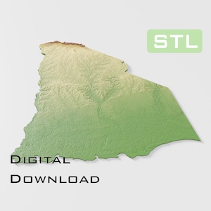 Detailed topographic model South Carolina Topography STL Files - Perfect for CNC and 3D Printing – CNC, 3D Printing, Relief Map