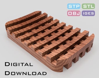Soap holder 3D STL, STP model for CNC machine