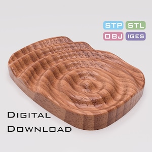 Water drop ripple effect soap dish holder 3D STL STP model for CNC machine 3D printer
