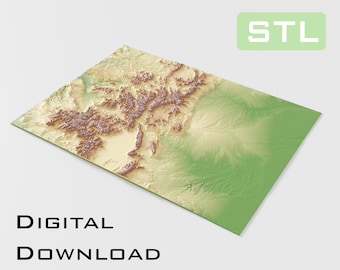Detailed topographic model Colorado Topography STL Files - Perfect for CNC and 3D Printing – CNC, 3D Printing, Relief Map