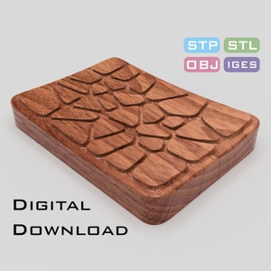 Soap dish holder voronoi effect 3D STL, STP model for CNC machine, 3D printer