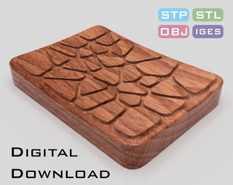 Soap dish holder voronoi effect 3D STL, STP model for CNC machine, 3D printer