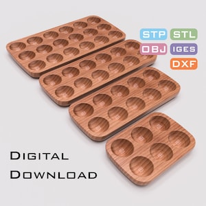 Egg Tray - 3D STL and STP model - CNC 3D printer project