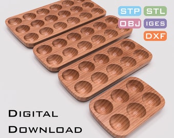 Egg Tray - 3D STL and STP model - CNC 3D printer project