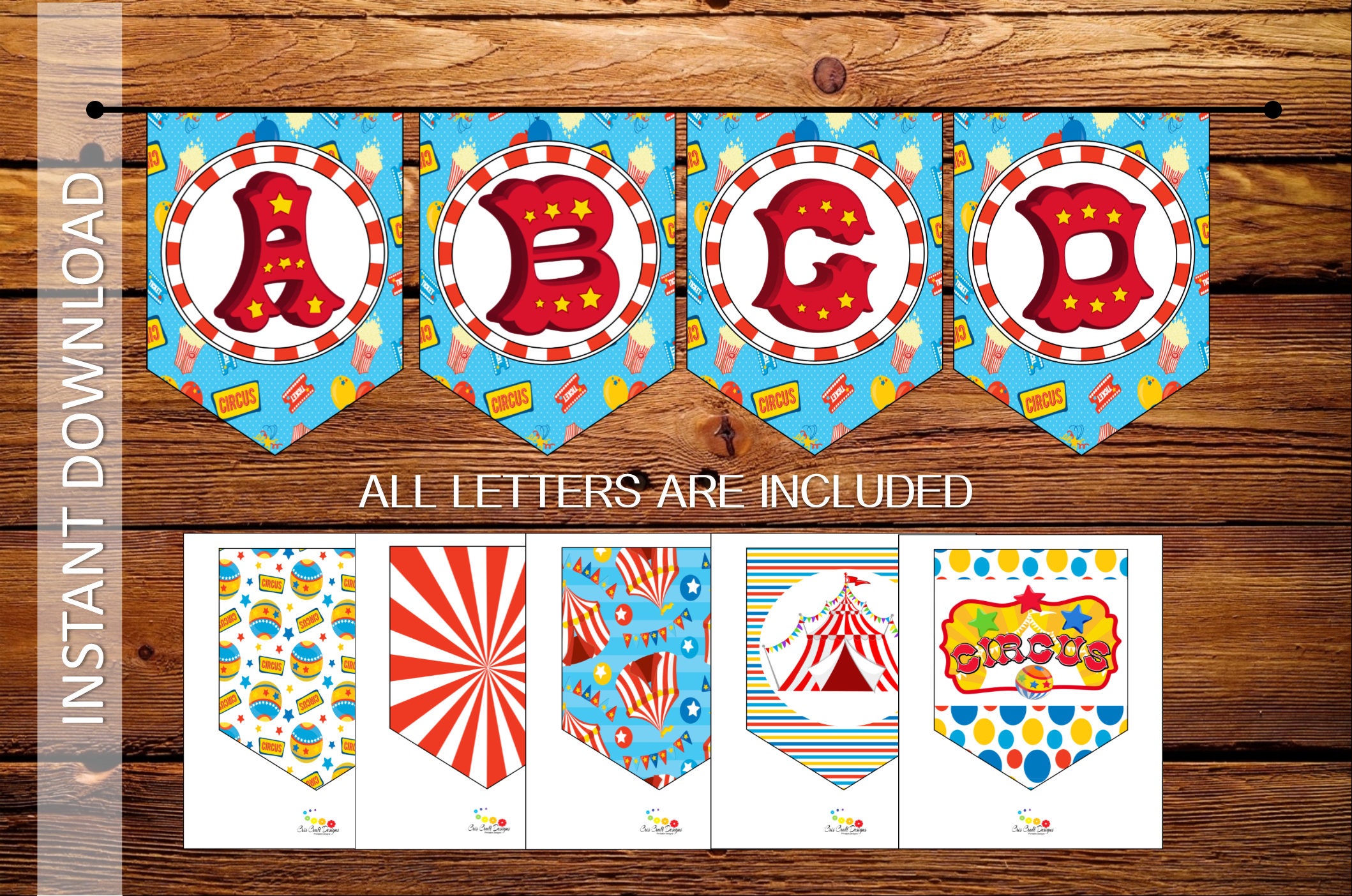 circus banner circus carnival pennant banner circus party etsy