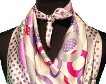 Modern wondrous abstract composition handmade ultra-fine bursa silk scarf/wedding favor/Bursa silk scarf/silk scarf women/Turkish silk scarf