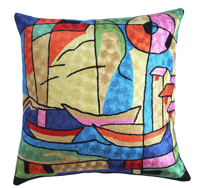 Kandinsky Modern Accent Decorative Pillow Cover Musical Etsy