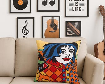 Funda De Almohada De Michael Jackson – Regalo único Para Fans (40x40 Cm, Multicolor)