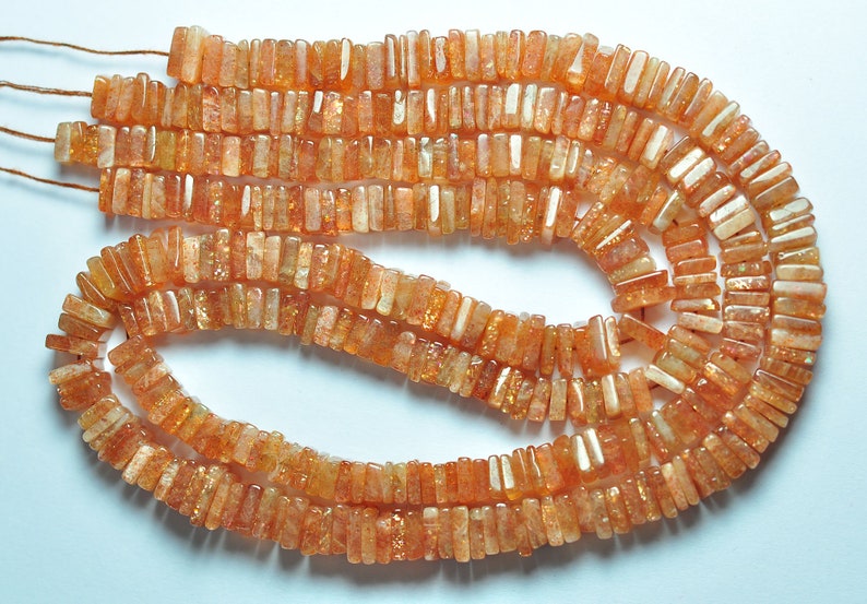15 Strand Natural Sunstone Heshi Beads 5.5x5.5mm to 6x6mm Smooth Heishi Gemstone Beads Rare Sunstone Beads Semi Precious Stone No3992