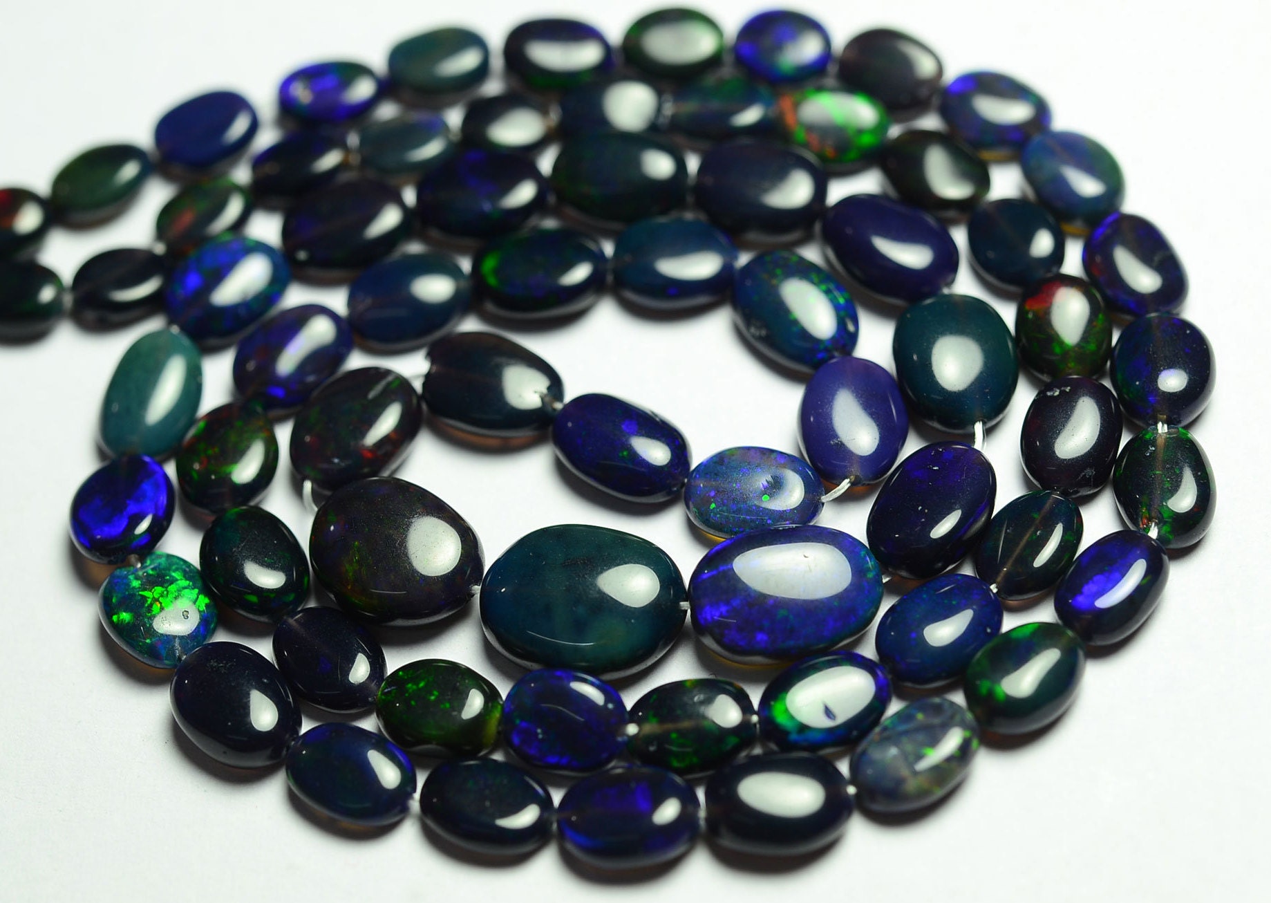 17.5 Inches Natural Black Ethiopian Opal Beads 4x6mm to 7x9mm | Etsy