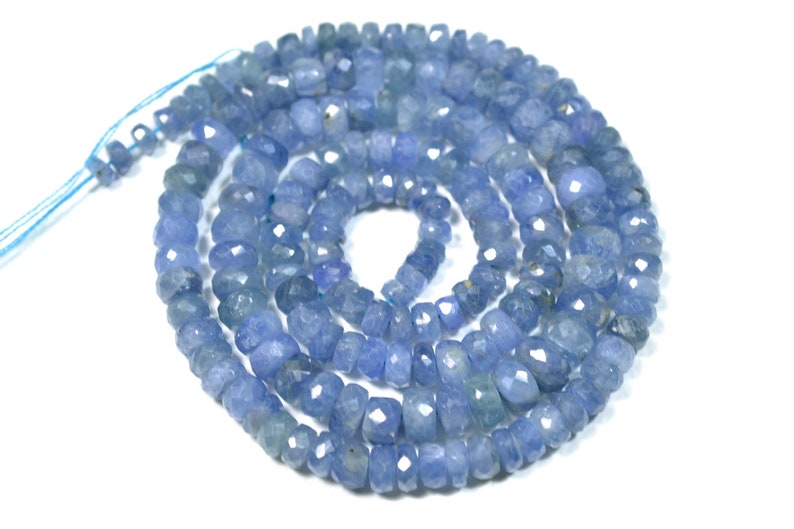 16 Inches Strand Natural Tanzanite Rondelles 3mm to 6mm Rare Beads Faceted Gemstone Beads AA Tanzanite Beads Semi Precious Stone No824