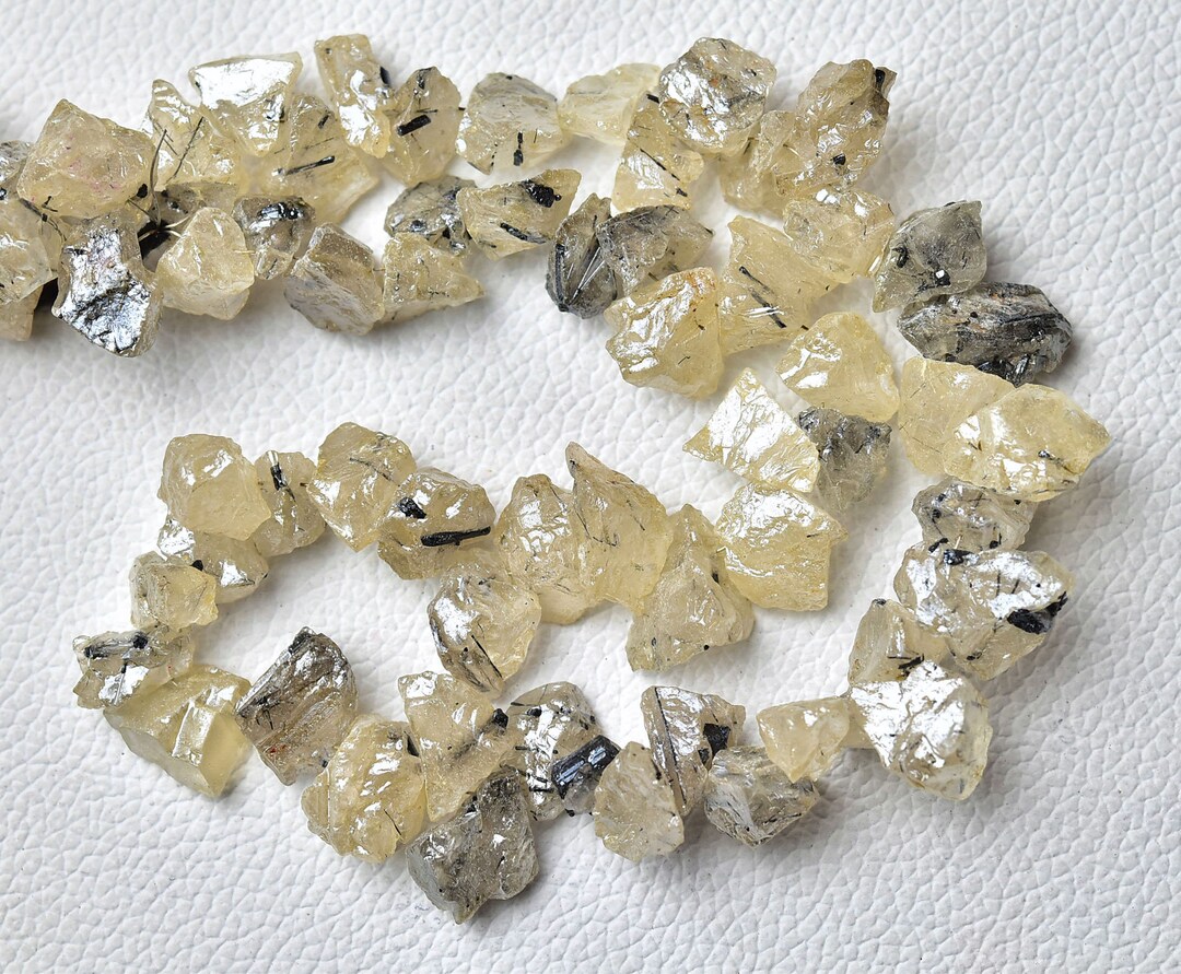 Lab Rutile Rough Mystic Coated Black Rutile Rough Beads 9mm to 15mm Natural Shape Raw ...