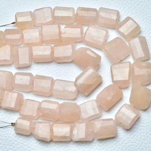 Natural Morganite Nuggets Beads 9x10mm to 10x14mm Faceted Nugget Beads Gemstone Beads Jewelry Morganite Beads Strand 7 Inch Strand No6352