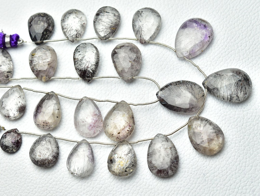 天然スーパーセブンペアービーズ 9 x 13 mm ～ 17 x 24 mm ファセット