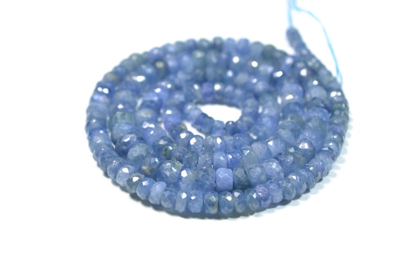 16 Inches Strand Natural Tanzanite Rondelles 3mm to 6mm Rare Beads Faceted Gemstone Beads AA Tanzanite Beads Semi Precious Stone No824