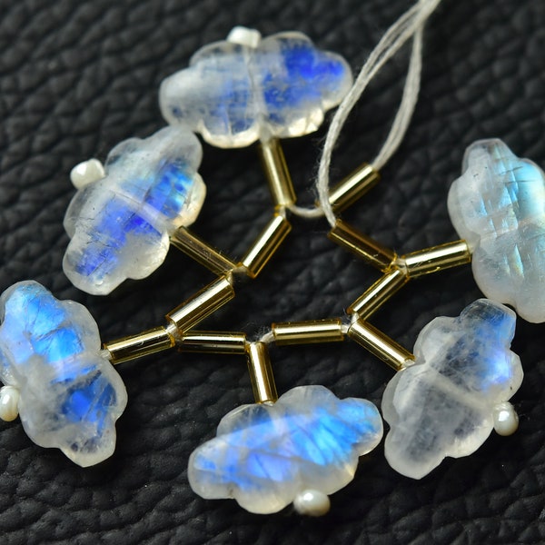 Blue Fire Rainbow Moonstone Cloud Shape Beads 8x14mm Smooth Briolettes Gemstone Beads Flashy Moonstone Beads Earring Beads Pair No5756