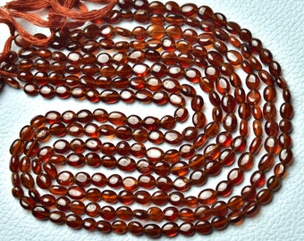 13 Inches Strand Natural Hessonite Oval Beads Jewelry Beads Smooth Oval Beads Gemstone Beads Superb Hessonite Beads Semi Precious No6163
