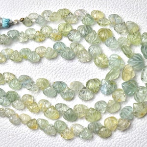 Natural Aquamarine Carved Beads 5.5mm to 9mm Gemstone Carving Heart Beads Aquamarine Carving Beads Wholesale Bead 7.5 Inch Strand No6632