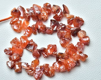 Mystic Coated Carnelian Rough Beads 8mm to 15mm Natural Shape Raw Gemstone Beads Carnelian Beads Jewelry Making Bead 7 Inch Strand No6494