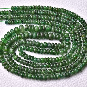 14 Inches Strand Natural Emerald Plain Rondelle Beads 3mm to 5mm Smooth Rondelles Gemstone Beads Superb Emerald Beads Rondelle No3431
