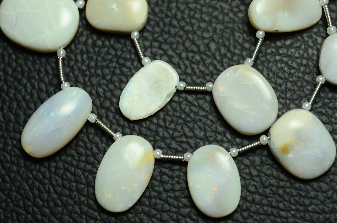 Natural Australian Opal Beads 9x13mm to 14x18mm Smooth Oval | Etsy