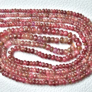 17 Inches Strand Natural Red Spinel Plain Rondelles 2mm to 4.5mm Smooth Rondelle Gemstone Bead Genuine Spinel Beads Roundelle Jewelry No6618