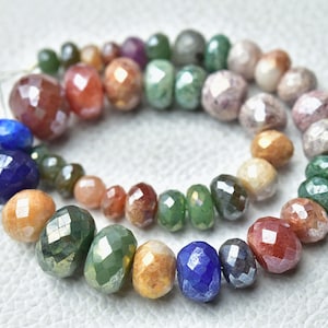 8.5 Inch Strand Natural Multi Silverite Rondelle Beads 5mm to 10mm Faceted Rondelles Gemstone Beads Superb Silverite Beads No3564