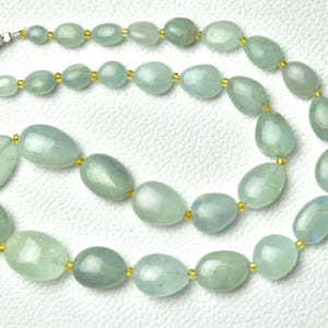 183 Cts, 16 Inch Strand Natural Aquamarine Smooth Nugget Beads 7x9mm to 13x17mm Smooth Nuggets Gemstone Nugget Bead Aquamarine Beads No5731F