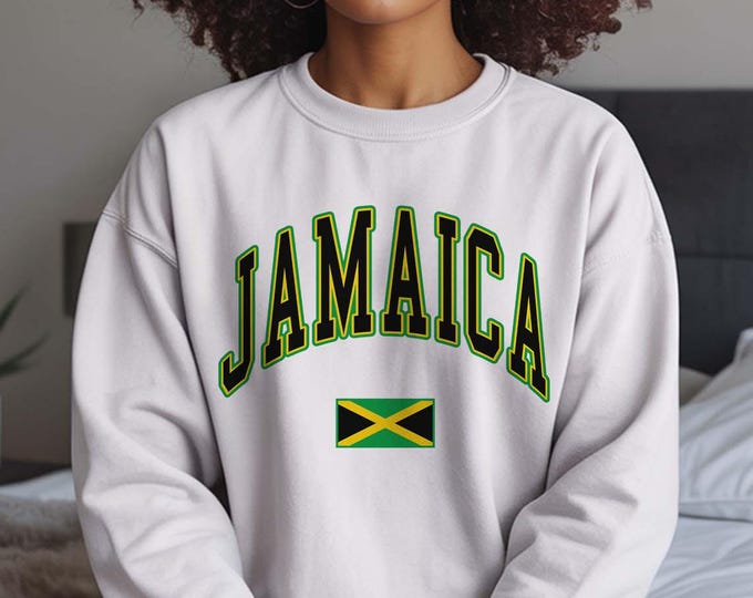 Jamaica Sweatshirt Unisex Fit Jamaica Sweater Caribbean Pullover Jamaican Flag Sweater Jamaica Shirts for Men and Women