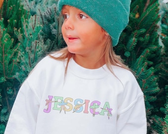 Custom Ballet Kids Sweatshirt Personalized Name Ballerina Sweater for Kids Custom Dancer Gifts for Kids Children's Custom Ballet Sweatshirt