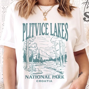 Plitvice Lakes National Park T-Shirt: Vintage Croatia Forest Tee