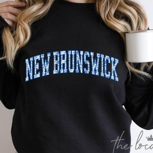 New Brunswick Sweater Blue Floral Canada Sweatshirt New Brunswick Mom Shirt Blue Flower Cottagecore Canada Gifts New Brunswick Province
