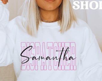 Sudadera personalizada de despachador: regalo de 911 con nombre personalizado, camiseta de despachador
