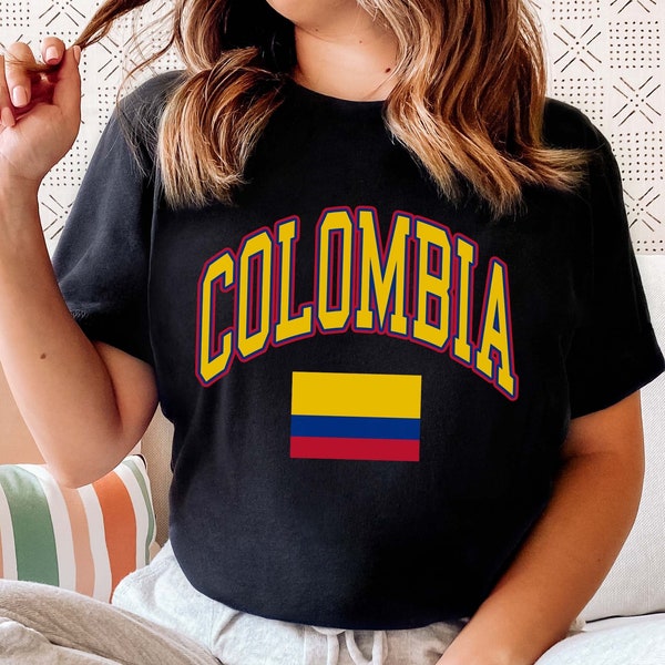 Chemise Colombie Drapeau colombien T-shirt Colombiana Chemise Unisexe Fit Amérique du Sud Chemise Amérique latine Chemise