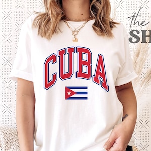 Cuba Shirt Unisex Fit T-Shirt Preppy Cuba Shirt Cuban Flag Tshirt Gifts for Cubans Caribbean Shirts
