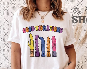 Camiseta Good Vibrations: Divertida camiseta unisex con humor para adultos