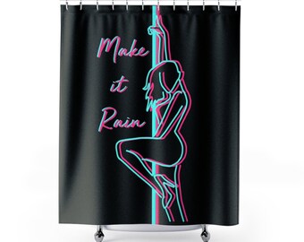Shower Curtain Retro Pin-up Girl Sitting On The Bomb Bathroom Mat Waterproof