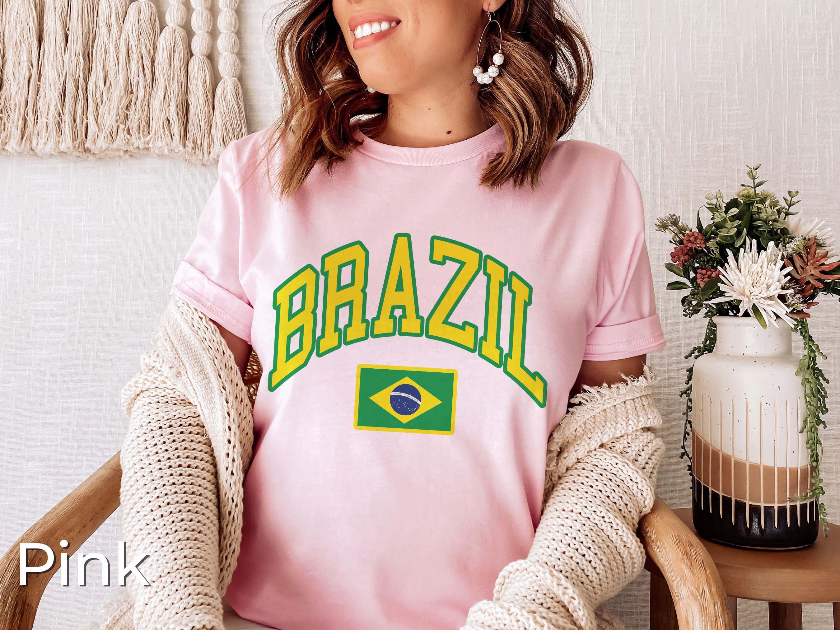 Brazil Shirt Unisex Fit Brazilian Flag T-shirt Green and Yellow Brasil  Shirt Unisex Fit Brasil Country T-shirt Novelty Gift for Brazilians -   Denmark