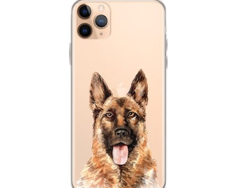 German Shepherd iPhone Case Watercolor Alsatian iPhone Case Cute Dog Phone case for iPhones Gift for Dog Owners