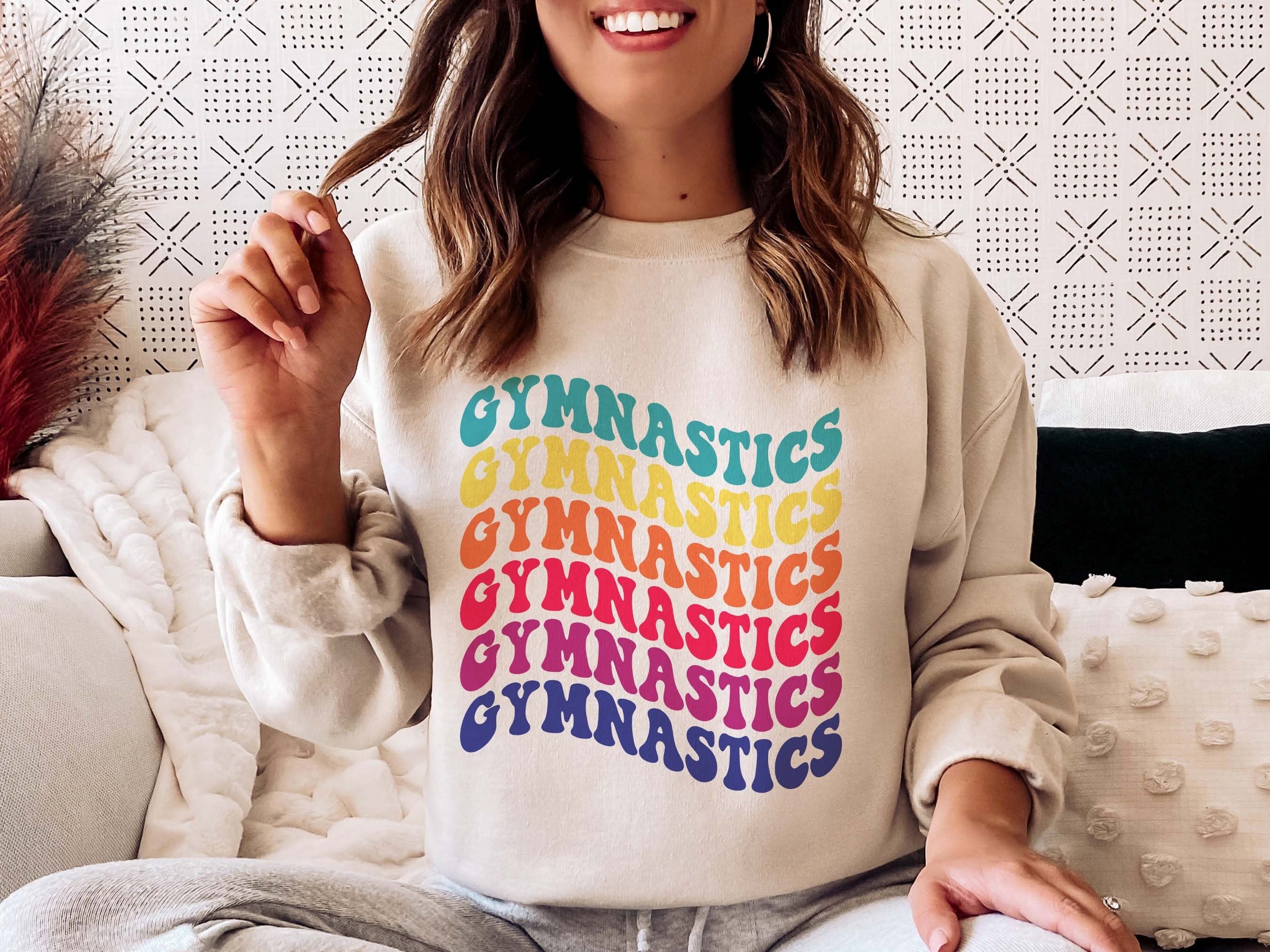 Gymnastics Sweatshirt Gymnastics Coach Shirt Rainbow Colored - Etsy  Australia